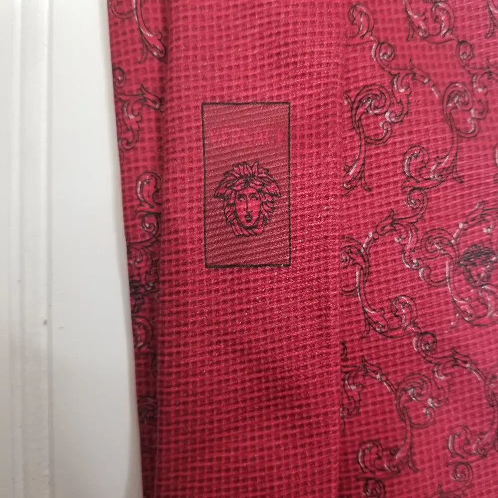 Versace Medusa Head Red Silk‎ Tie